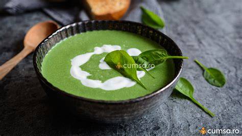 Grafic: Flux de preparare al supei crema de spanac cu broccoli