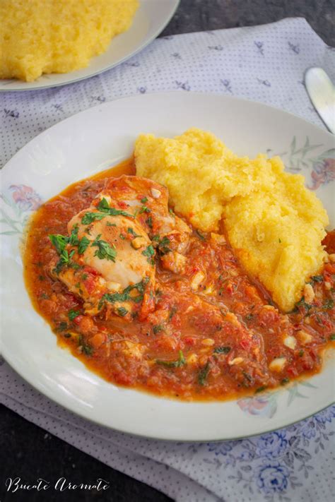 Farfurie cu ostropel de pui și mămăliguță