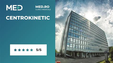 Infografic prezentând departamentele clinicii Centrokinetic