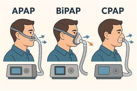 Infografic: tipuri de terapii CPAP, BiPAP și ASV