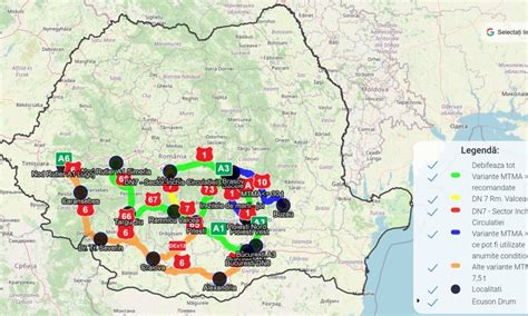 Hartă cu locațiile laboratoarelor