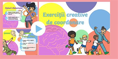 copii facand antrenament de coordonare motorie