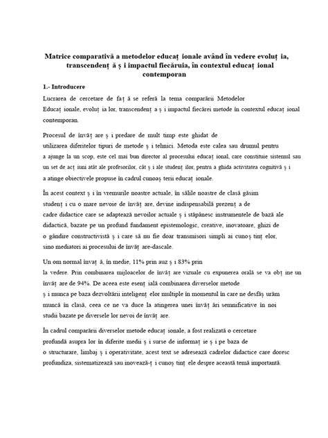 Tabla comparativă: tipuri de tratament și scopuri