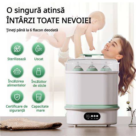 Diagramă capacitati sterilizatoare (6 biberoane, accesorii)