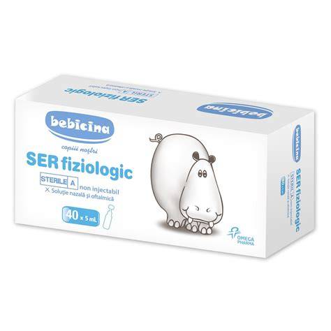 Imagine ilustrând modul de utilizare a monodozelor serului fiziologic Bebicina pentru igiena nazală și oculară