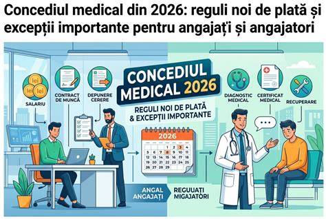 Diagramă privind interacțiunea dintre concediul medical, concediul fără plată și indemnizații