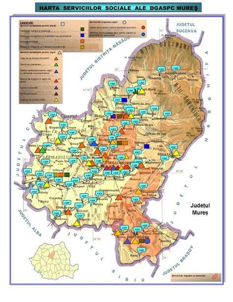 Harta țării cu prefecții DGASPC și canalele digitale pentru depunerea dosarelor