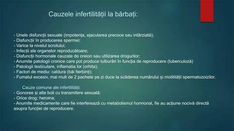 Infografic despre cauzele infertilității feminine și masculine