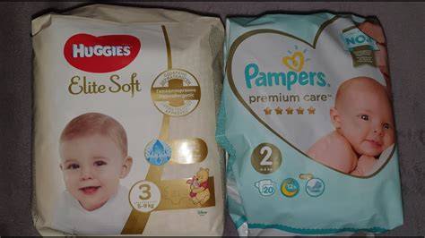 Infografic: Comparație între caracteristicile scutecelor Pampers Premium Care Elite Soft și Huggies Elite Soft