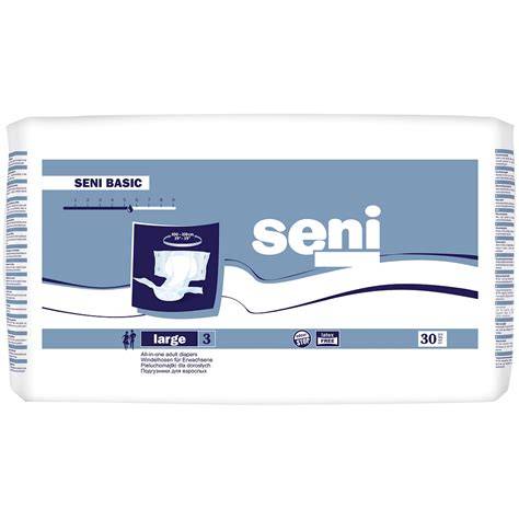 Imagine cu titlu de prezentare: Scutece Seni Basic Medium 30 bucăți pentru adulți