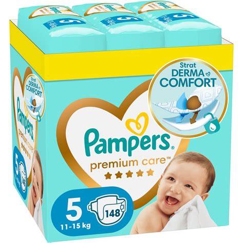 Imagine prezentare scutece Pampers Premium Care marimea 5 11-16 kg