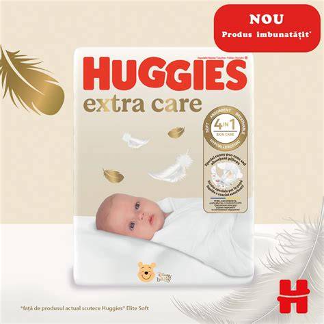 Schema struturii unei scutece Huggies pentru ventilație