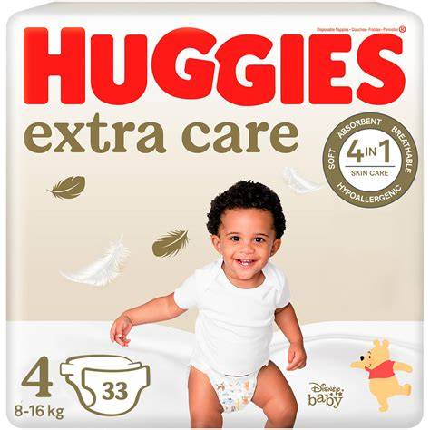 Infografie: Compoziția și avantajele scutecelor Huggies Extra Care
