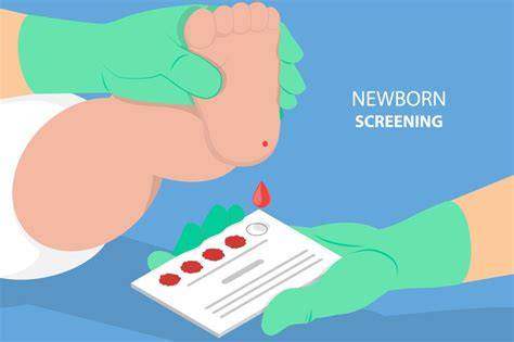 Infografic: lanțul screeningului neonatal