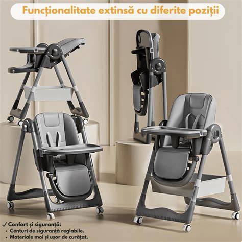 Infografic: Comparativ scaune de masa pentru bebe (tipuri, inaltime, siguranta)