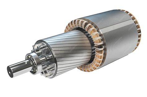 Imagină: schemă de ansamblu a unui motor cu stator și rotor