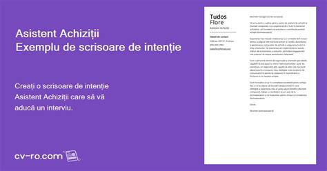 Infografic: Elemente ale unei scrisori de intenție pentru asistent maternal