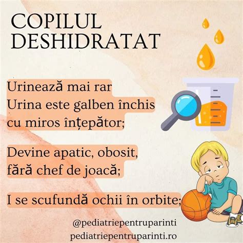Semnele deshidratării la copii