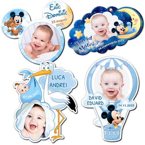 Aranjament de marturii de botez cu biberon si suzeta