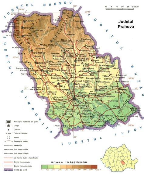 Ilustratie cu harta regiunii Prahova si Poiana Campina, evidentiind locatie SANCONFIND