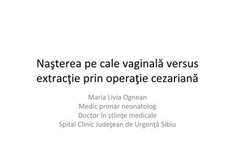 Grafic comparativ: naștere vaginală vs cezariană