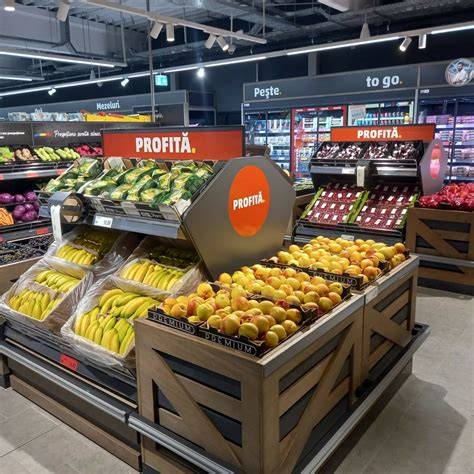Infografic: Rețeaua PENNY în România, distribuția magazinelor și segmentele principale (alimente, bebeluși, promoții)