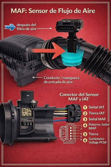 Schema bloc a circuitelor MAF, IAT și ECT conectate la ECM