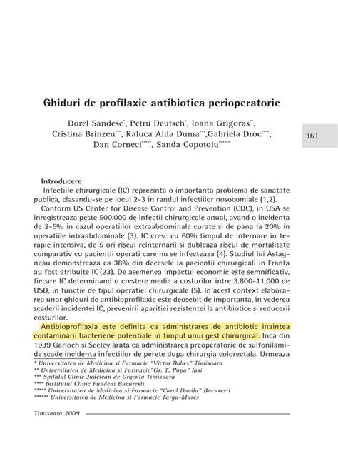 Diagrame privind fluxul decizional în profilaxia antibiotică perioperatorie în obstetrică-ginecologie