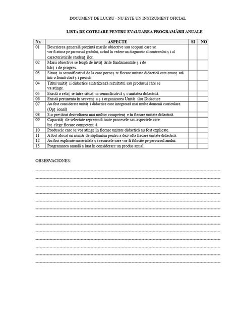 Șablon de lista de verificare a documentelor