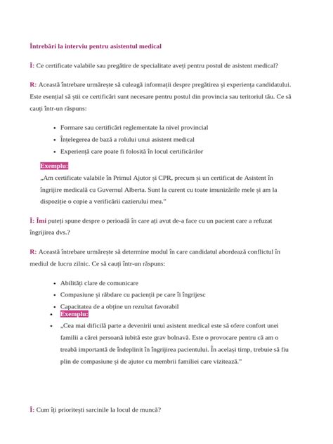 Infografic: 10 cele mai frecvente întrebări la interviul pentru asistent medical pediatrie