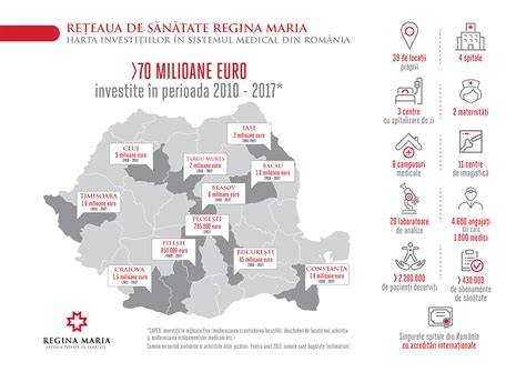 Harta rețelei Regina Maria în țară