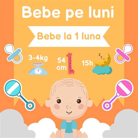Diagramă: Program zilnic recomandat pentru bebelușul de 1 lună
