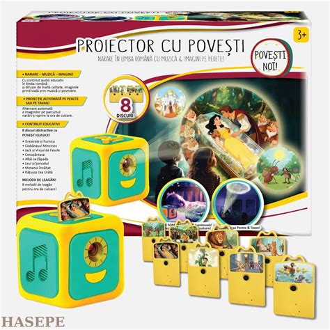 Infografic despre caracteristicile proiector cub Chicco: proiectie de steluțe, schimbare automată de culoare, 3 moduri de luminozitate