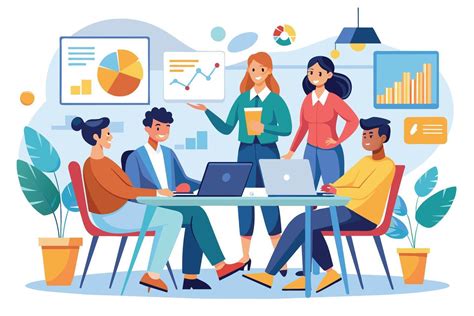 Ilustrație: Echipă de freelanceri lucrând de acasă