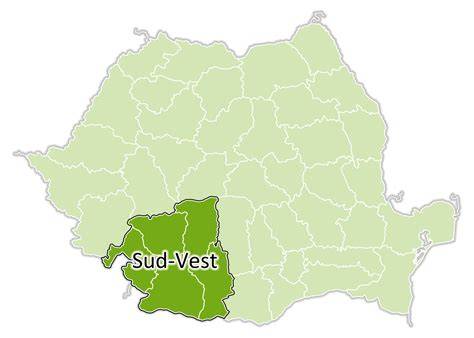 Hartă a distribuției programelor NatalCare în Regiunea Sud-Vest Oltenia