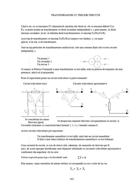 Diagramă funcțională a unui traf cu două înfășurări secundare