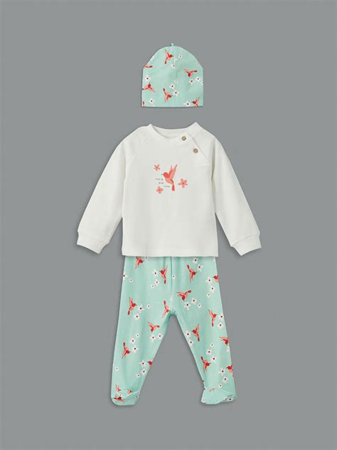 Compleu de vară din bumbac pentru bebeluși cu animaluțe