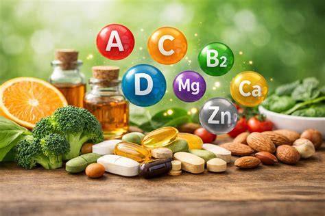 Diagramă: traseul nutrienților placentar artificial în piele și rolul vitaminelor