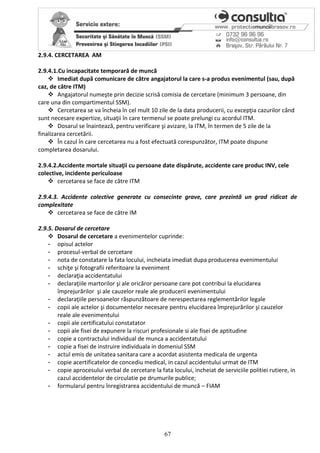 Procedură ITM pentru concediu