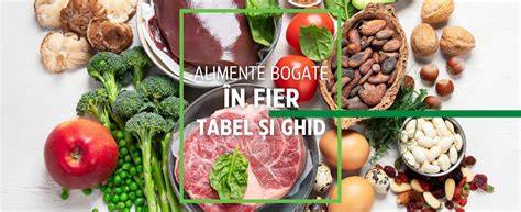 Imagine: tabel cu alimente bogate in fier si cantitati recomandate