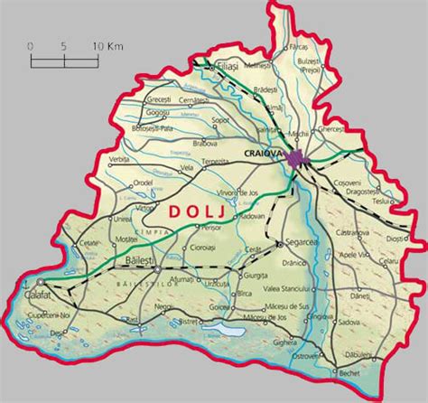 Harta judet Dolj - servicii pediatrie