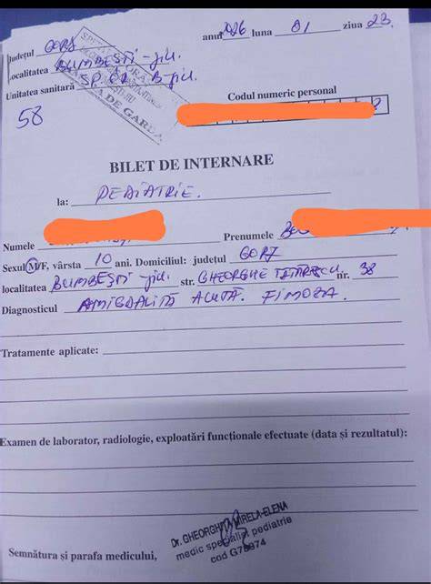 Infografic: traseu pacient pediatru de la consult la internare si externare