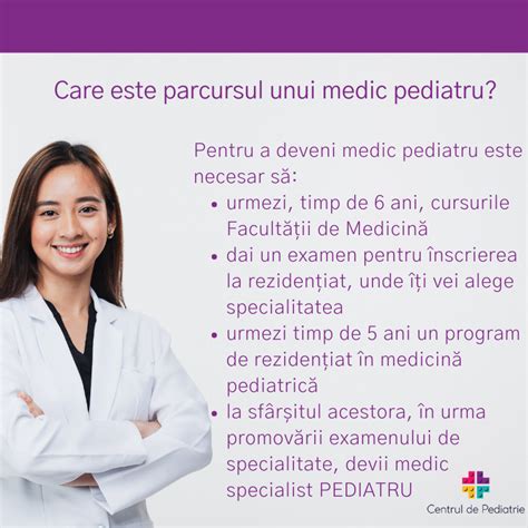 Infografic: Parcursul educațional si specializarea unui medic pediatru