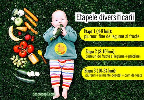 Infografic: etapele diversificarii bebelusului