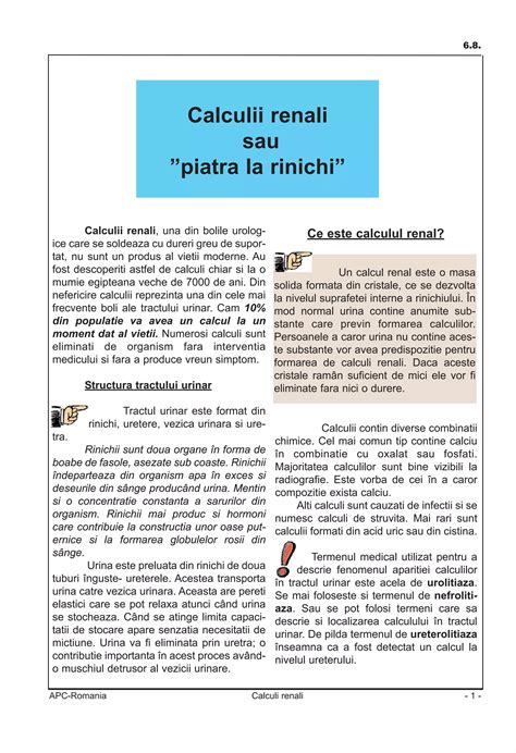 Imagine cu calculi renali de diferite dimensiuni