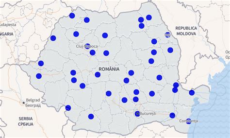 Hartă a centrelor medicale din țară și din orașul Oradea