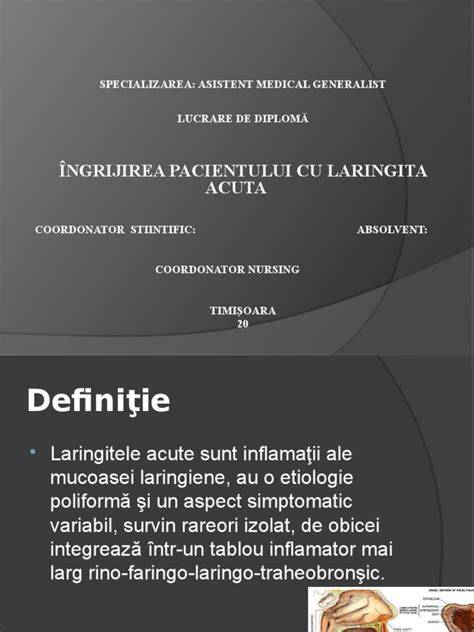Diagramă: Diferențierea între laringita acută și cronică
