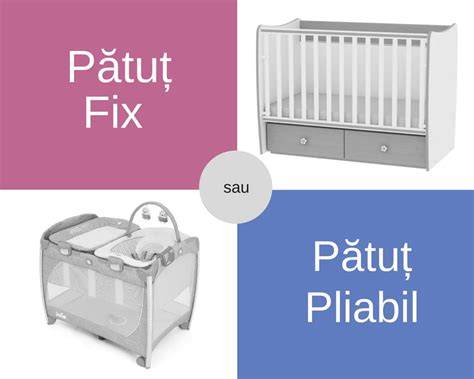 Infografie: Comparativ pătuț pliabil vs. pătuț fix