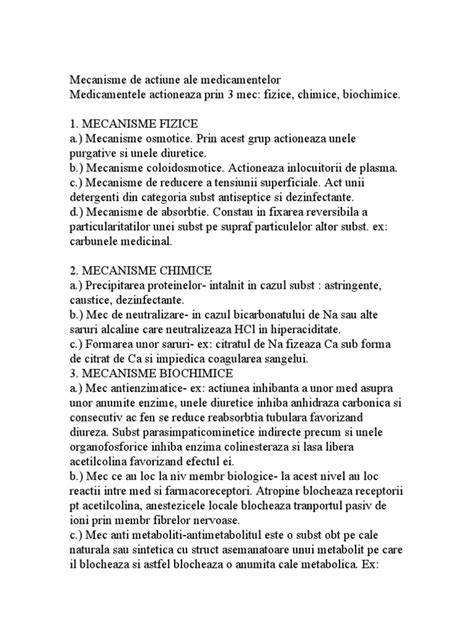 Diagrama mecanisme de actiune a medicamentelor in sarcina