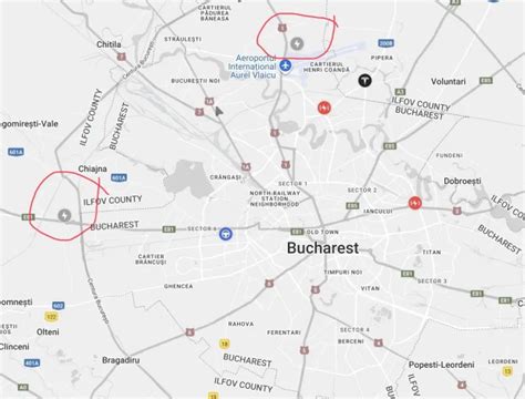 Hartă a policlinicii Băneasa și proximități față de cartiere
